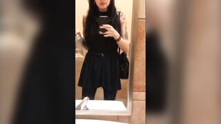 Public at Petsmart Butt Plugged Amateur Milf Piss Public Restroom