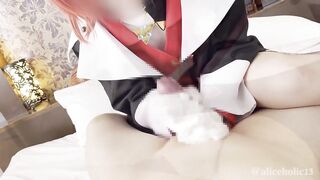 ❤️【Aliceholic】素人コスプレイヤーが、Vtuberコスで騎乗位と手袋コキで搾精する 【Cosplay】 Japanese cosplayer handjob