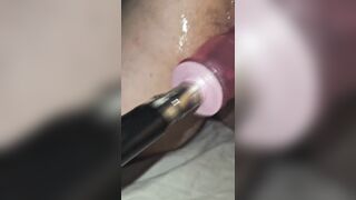 Step sister uses new fuck machine