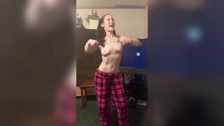 Surprise striptease for friend