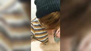 Teen laughs while gagging on big cock *teaser*