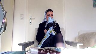 Headscarf Mistress: Horny jerk off instructions for cloth wankers