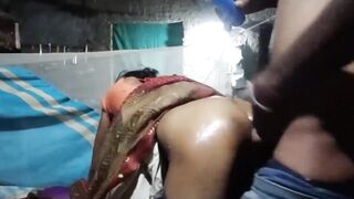 Hot bhabhi fuking hard in big ass alone in home oiled fuking in big cock