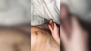 Wife masturbates my dick that tears open panties