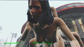 Lesbian sex right on the road to the village | fallout 4 vault girls