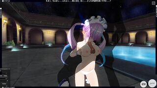 3D HENTAI Minato Aqua jerking off big cock with big tits