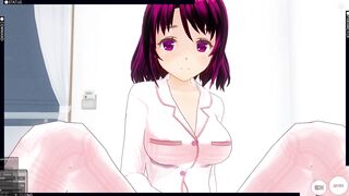 3D HENTAI in pajamas masturbates before bed