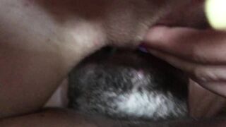 Girl POV face sitting. Close up pulsating female orgasm. 4K Ultra HD