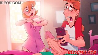 Sending nude photos to her husband - The Naughty Home Animation - Title 02