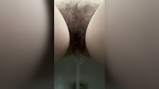 Pissing compilation hairy pussy