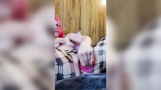 Fucking my wet pussy with my dildo