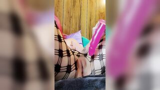 Fucking my wet pussy with my dildo