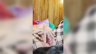 Fucking my wet pussy with my dildo