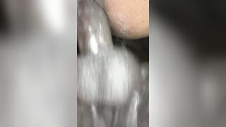 Creamy Ebony Pussy Gets BBC Creampie & Cumshot Finish