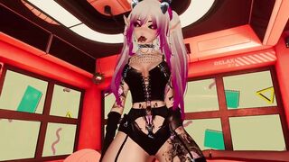 VRChat Slut shows you all of her holes in an erotic dance (POV)