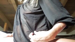 nippleringlover inserting fingers through extremely stretched nipple piercings pierced tits & pussy