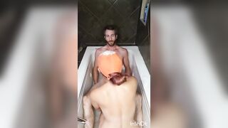 TRAILER : cock and foot worship in the bathtub