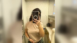 Masturbation in Airplane Toilet