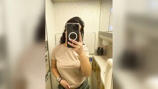 Masturbation in Airplane Toilet