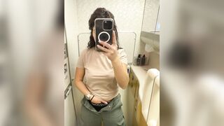 Masturbation in Airplane Toilet