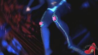 MistressOnline in magic blacklight