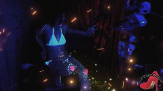 MistressOnline in magic blacklight