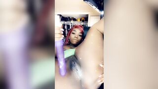 Thick Ebony Makes Herself Cum SO Hard!