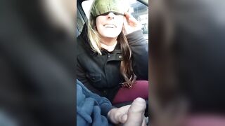 LOSES A BET AND HAS TO SUCK IT IN THE STREET