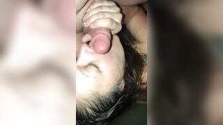 Bathtub blowjob