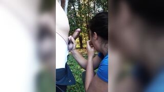 Horny Wife Sucks COCK in a PUBLIC PARK