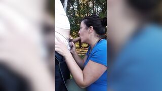 Horny Wife Sucks COCK in a PUBLIC PARK