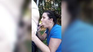 Horny Wife Sucks COCK in a PUBLIC PARK