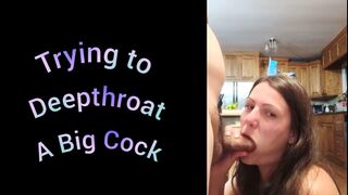 School Girl Tries to DEEPTHROAT Cock for the first time