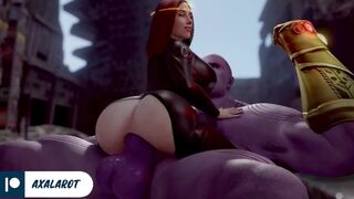 Futanari Thanos Girl Fucked Black Widow Huge Cock Until Cum