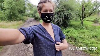 I flash boobs on a rural road