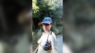 Danger!! Milf exploring and pissing inside Government Private Property naked!! part 4