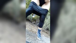 Danger!! Milf exploring and pissing inside Government Private Property naked!! part 4