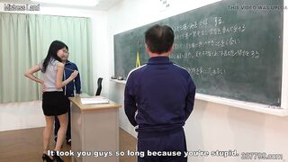 Japanese Female Teacher Educates Two Masochistic Students