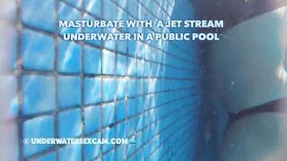 HOT BIKINI TEEN18+ MASTURBATES IN A PUBLIC POOL WITH AN UNDERWATER JET STREAM