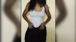 Desi tamil Strip tease girl walking