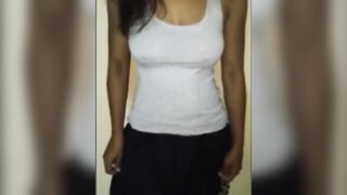 Desi tamil Strip tease girl walking