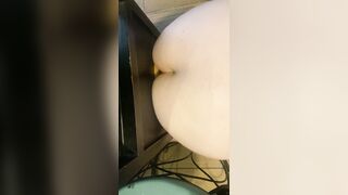 Whore Deepthroats While Taking Huge Anal Dildo