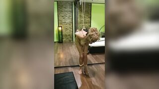 Shibari session for blondie MILF