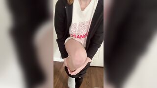 First time diaper in public, leaking in dressing room