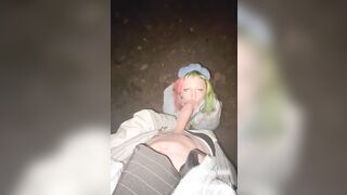 Alternative Slut sucks Big Dick in a Public Park