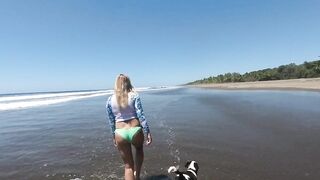 Public Beach Butt Plug Walking HD