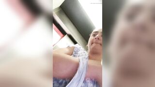 A stranger watches me in the elevator while I masturbate and ram a sex toy