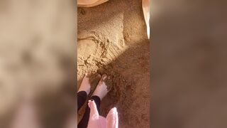 feet on the sand