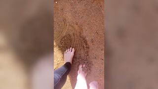 feet on the sand