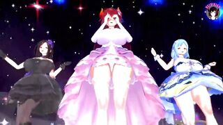 Sexy 3 Teens With Big Tits Dancing In Dress (3D HENTAI)